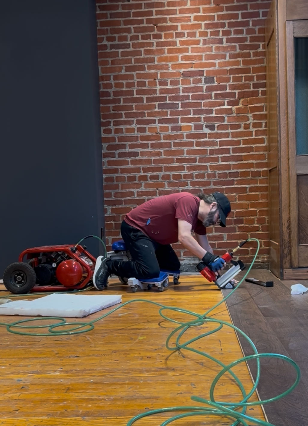 DaveCleatingFloor
